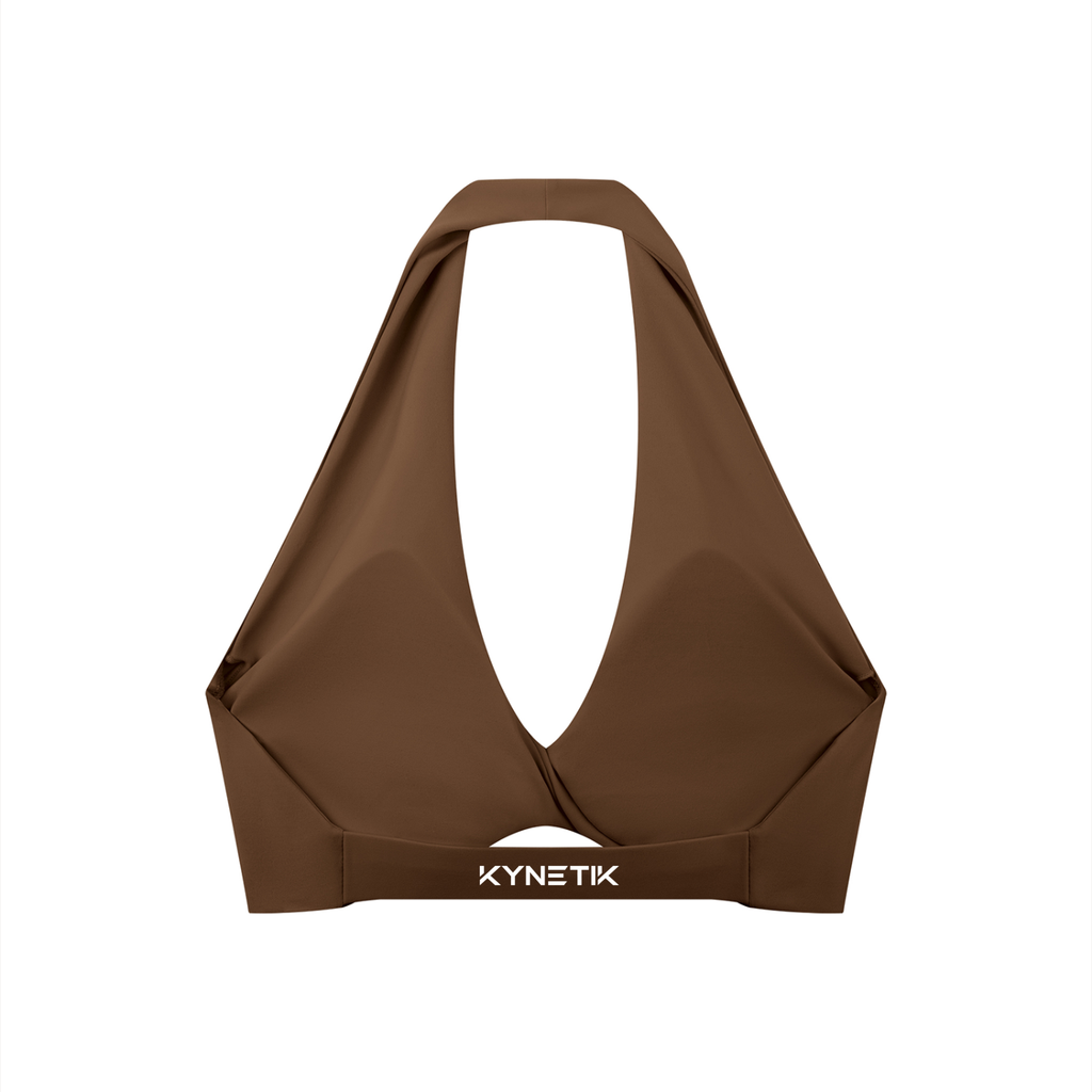 Kynetik Twist-Front Halter Sports Bra